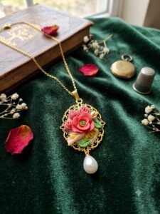 Pearl Blossom Pendant Set