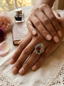 Floral statement ring