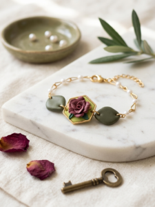 Green artisan bracelet