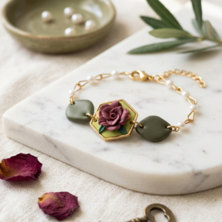 Green artisan bracelet