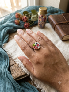 Painted Rose ring