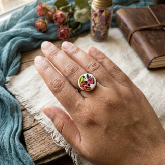 Painted Rose ring