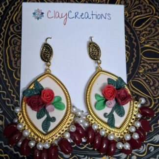 Jhumkas in Red